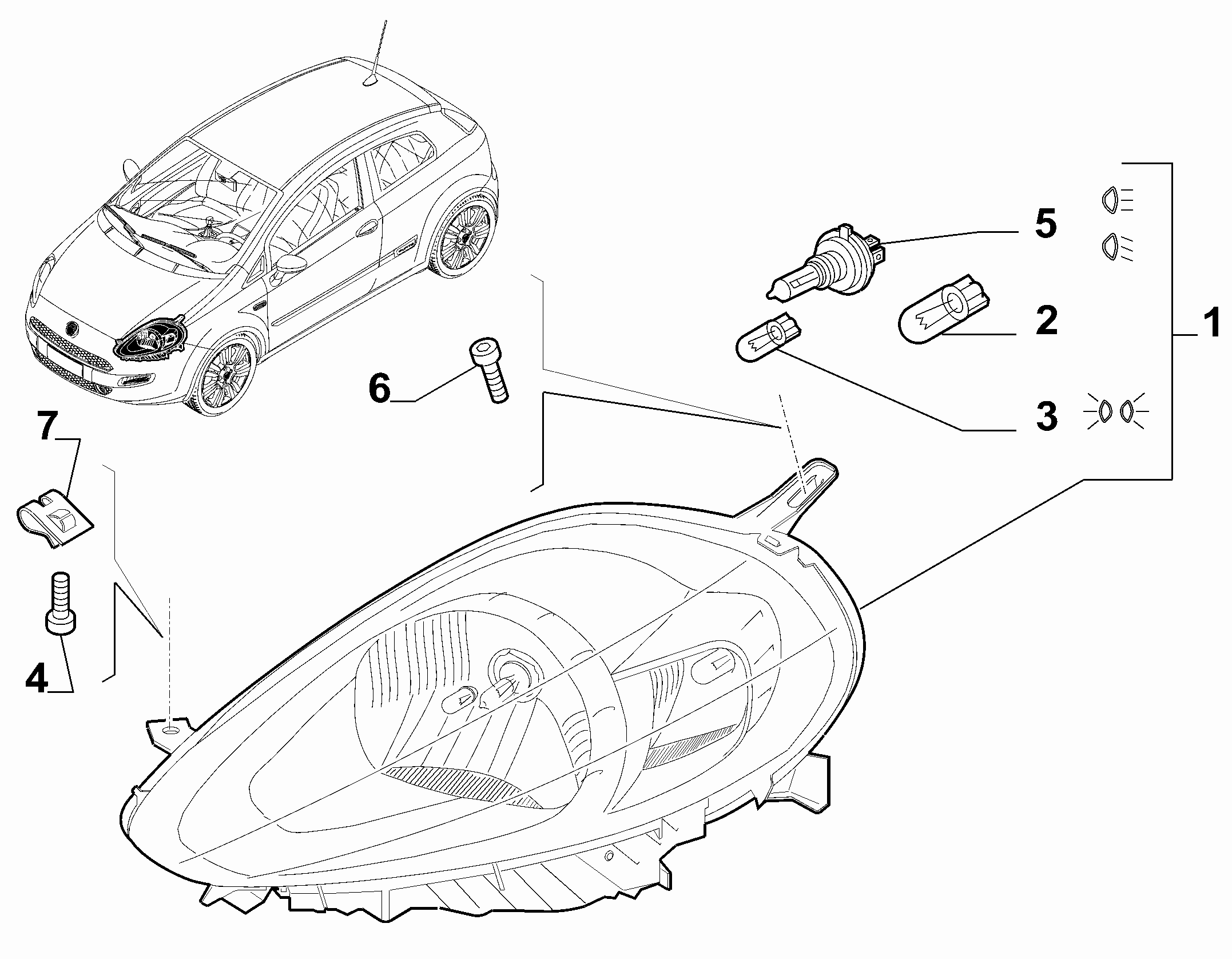 55401-010 FRONT HEADLIGHT