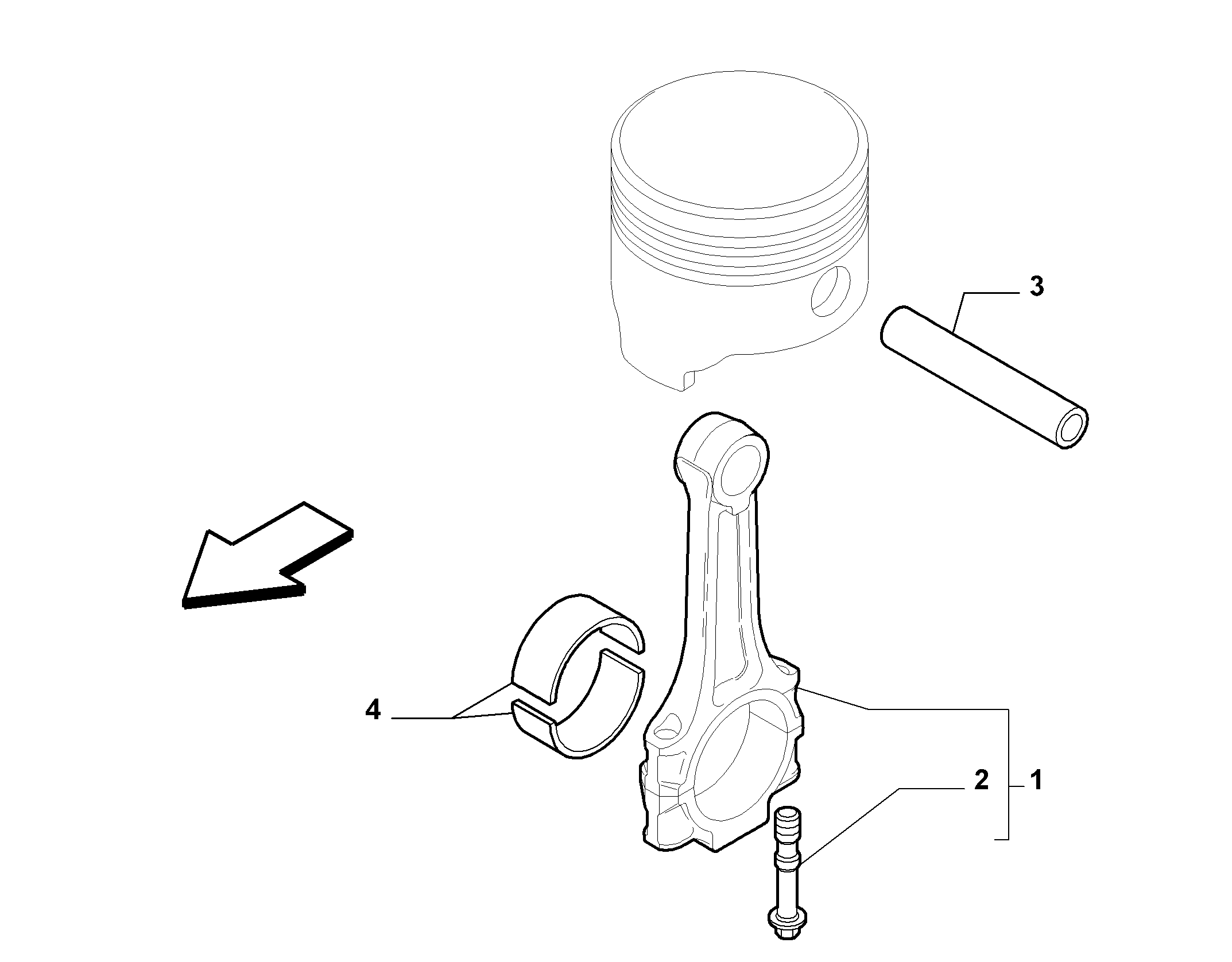 10105-010 COUPLING RODS AND HALF BEARINGS