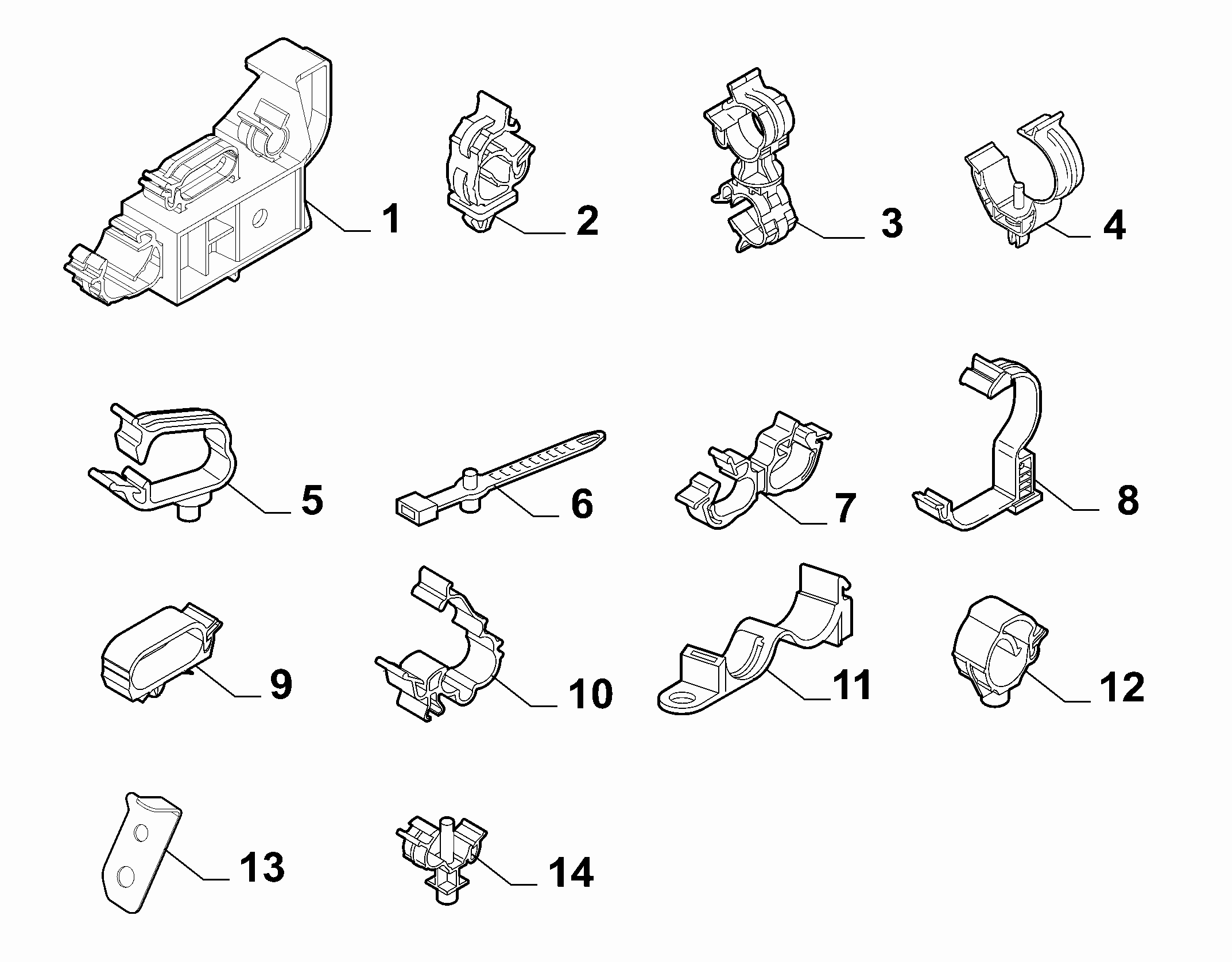 55527-010 CABLE SET FIXINGS
