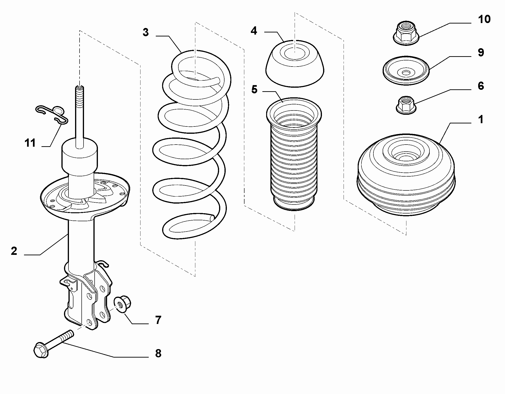 44301-020 SHOCK ABSORBERS AND LEAF SPRINGS