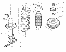 44301-020 SHOCK ABSORBERS AND LEAF SPRINGS