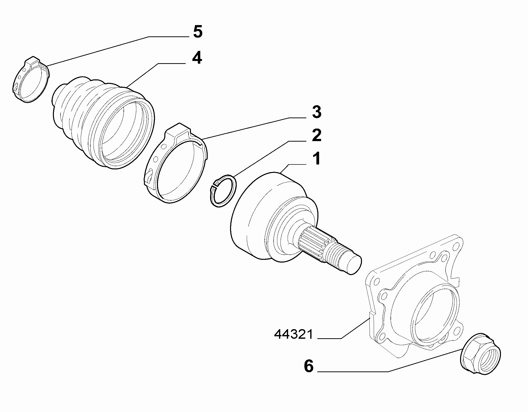 27404-030 4X4 CONSTANT VELOCITYJOINTS AND CASING