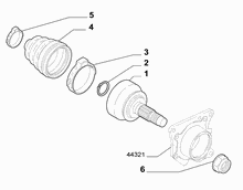 27404-030 4X4 CONSTANT VELOCITYJOINTS AND CASING