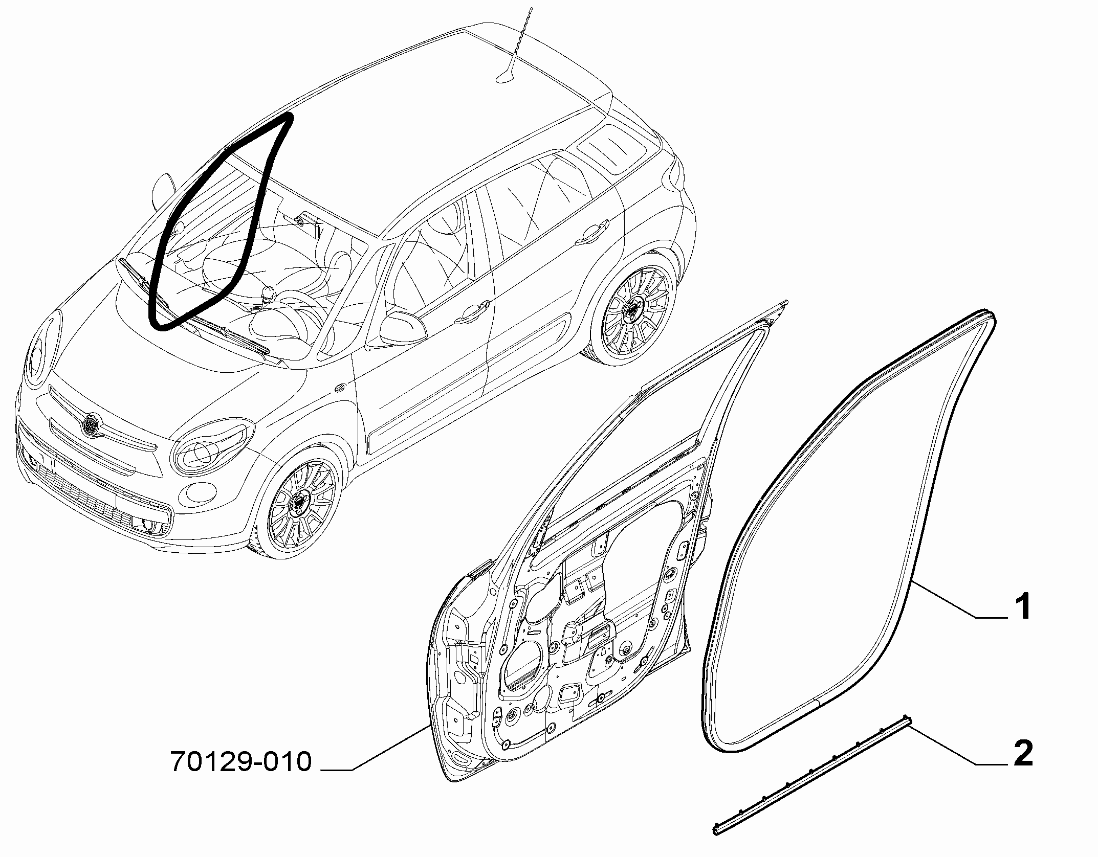 70129-080 FRONT DOOR RING GASKET