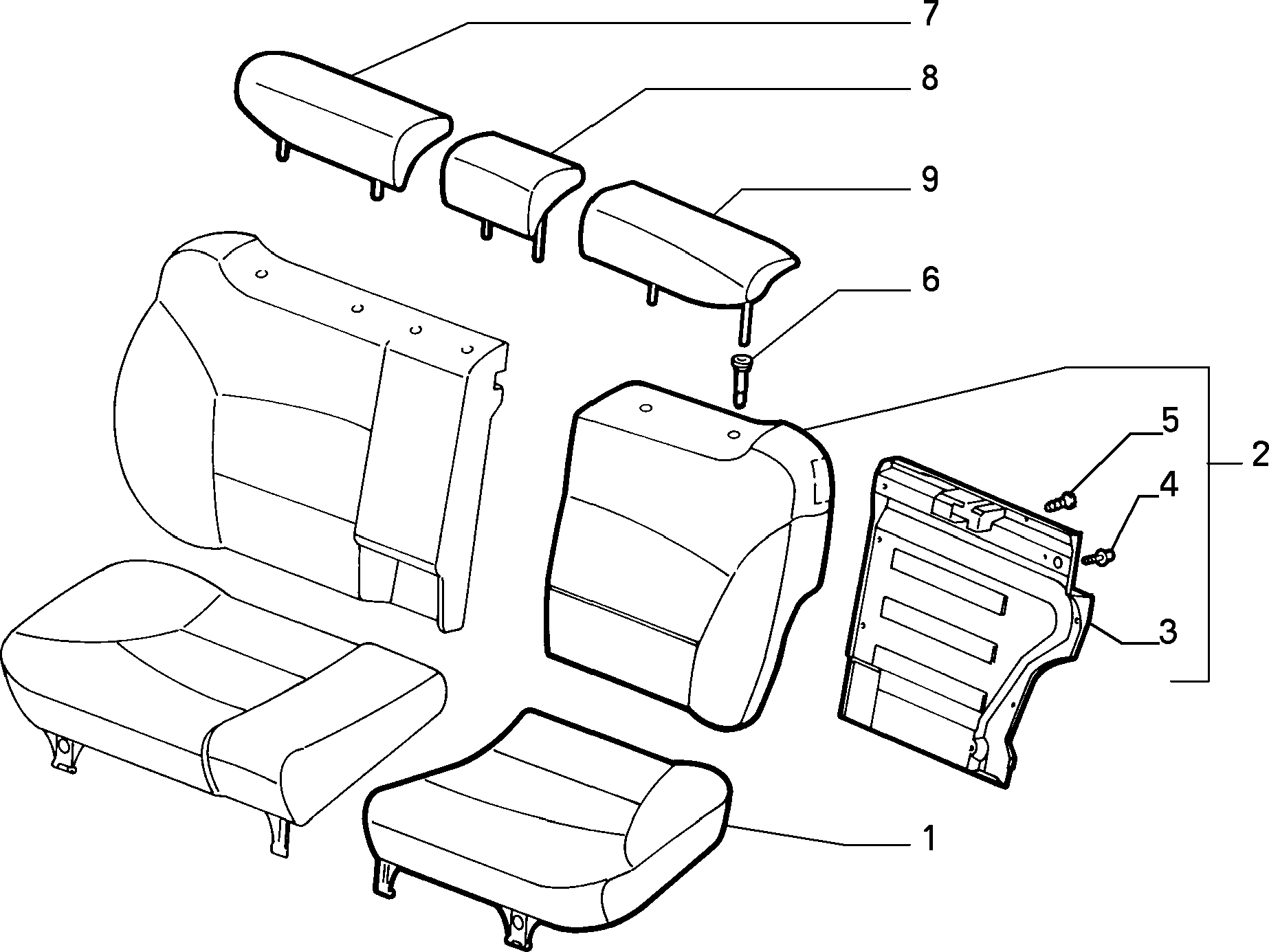 70613/01 REAR SEAT