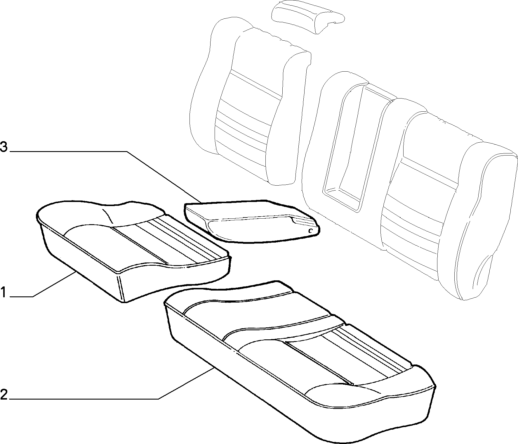 70615/03 REAR SEAT LINING