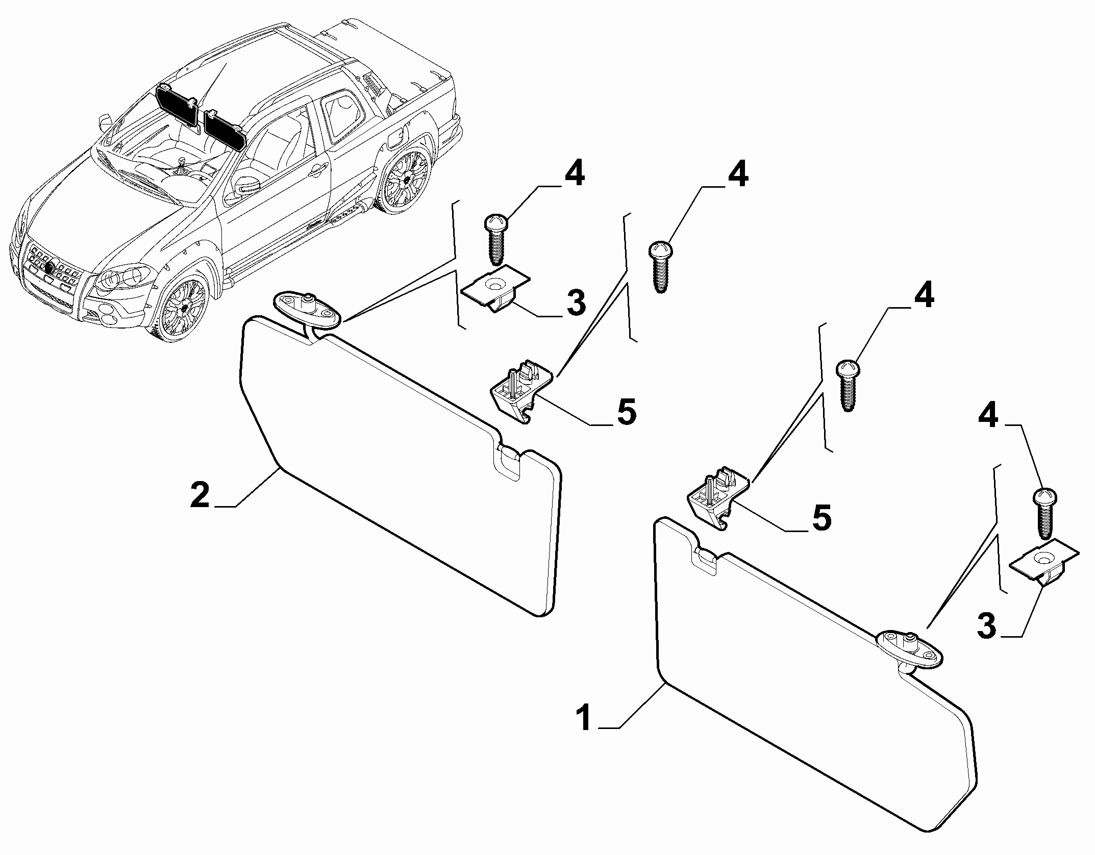 70525-010 SUN VISOR