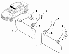 70525-010 SUN VISOR