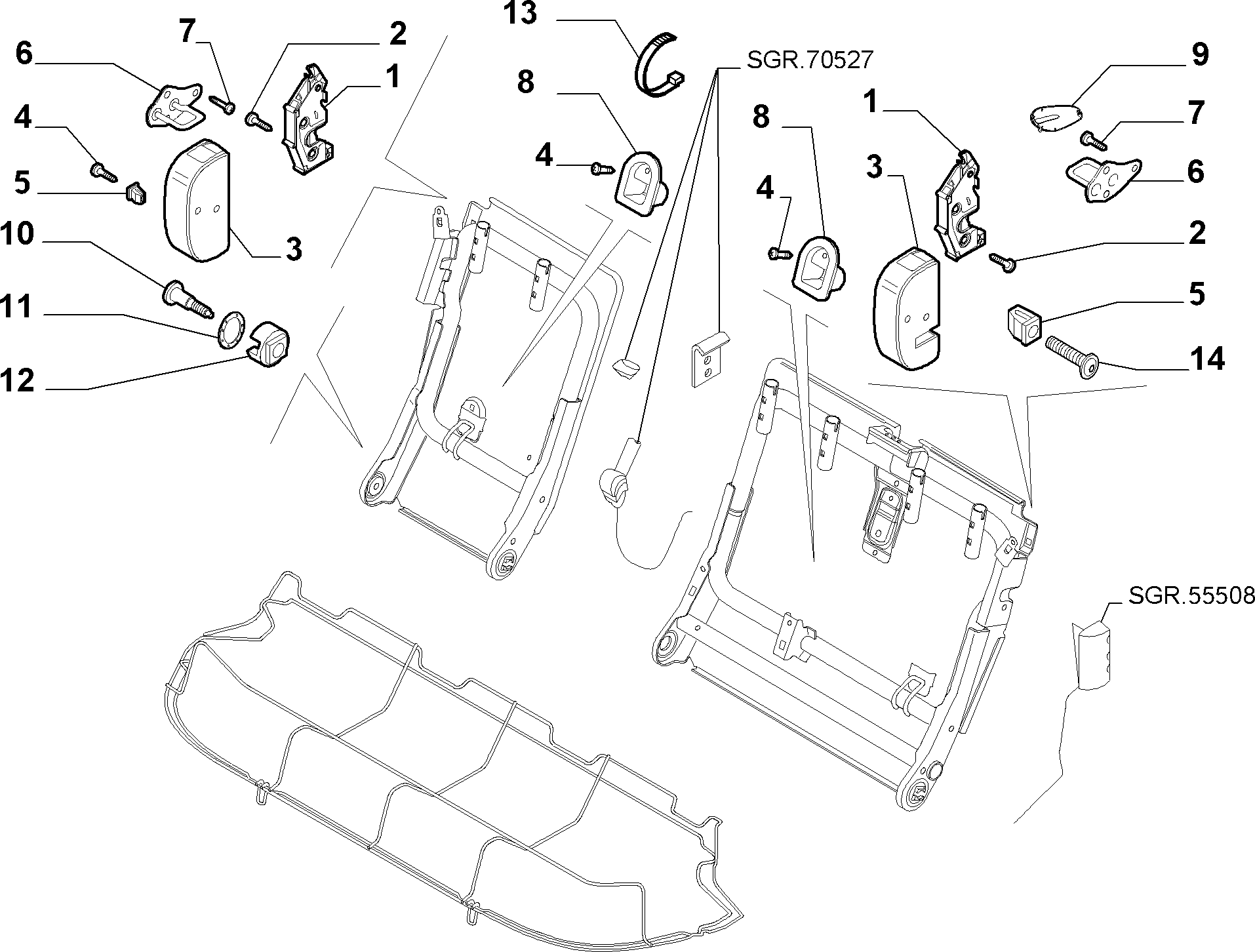 70613/00 REAR SEAT 