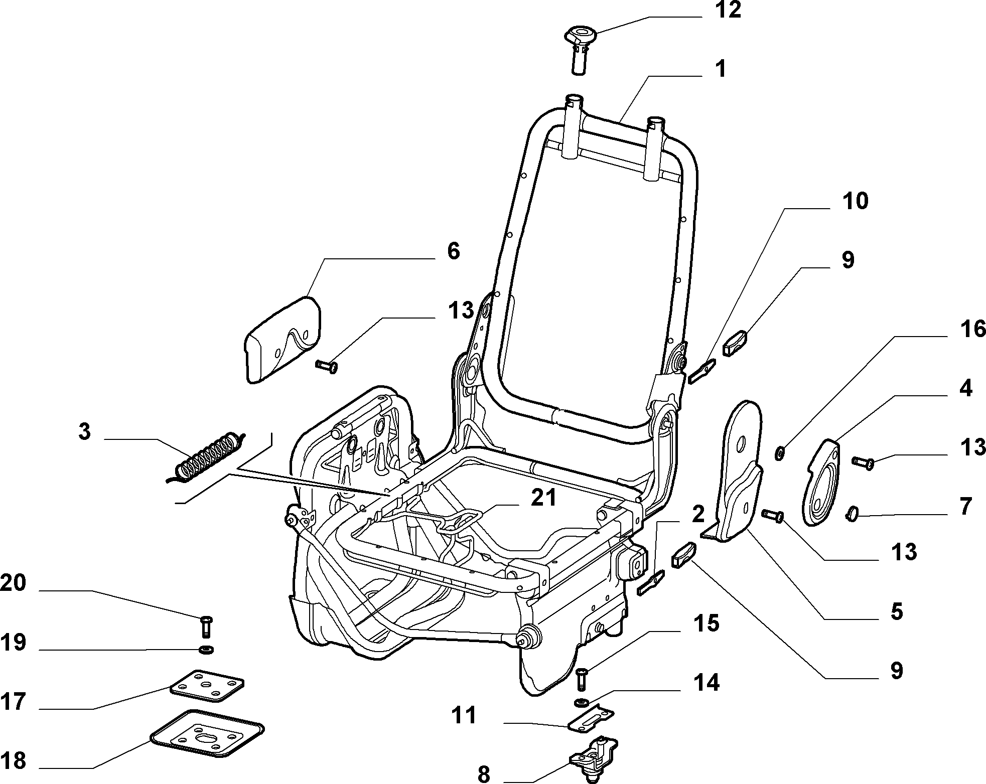 70613/01 REAR SEAT
