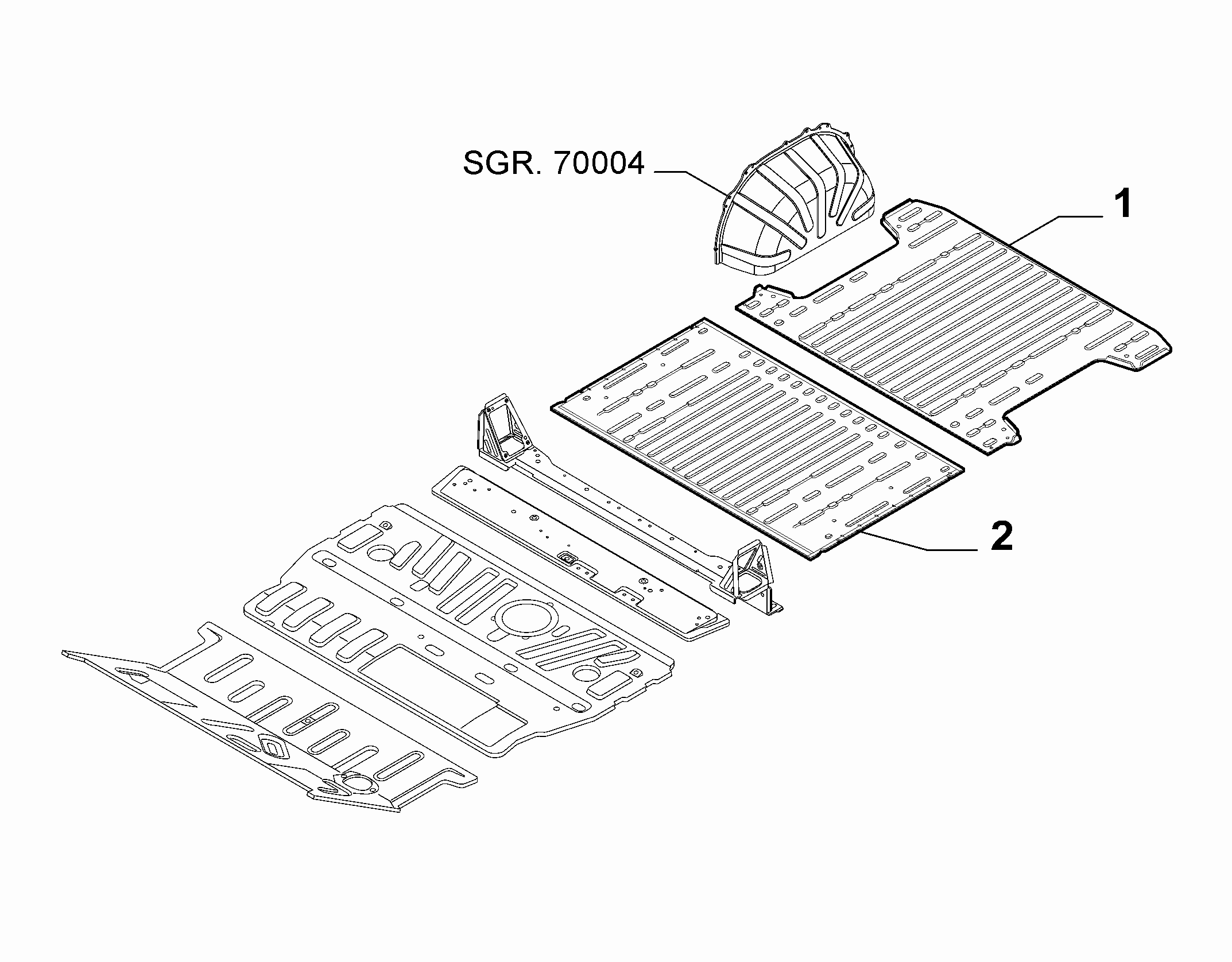 70006-020 REAR FLOOR PANEL