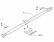 24301-010 FRONT OR REAR DIFFERENTIAL 4X4 PROPELLER SHAFT