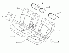 70615/08 REAR SEAT LINING