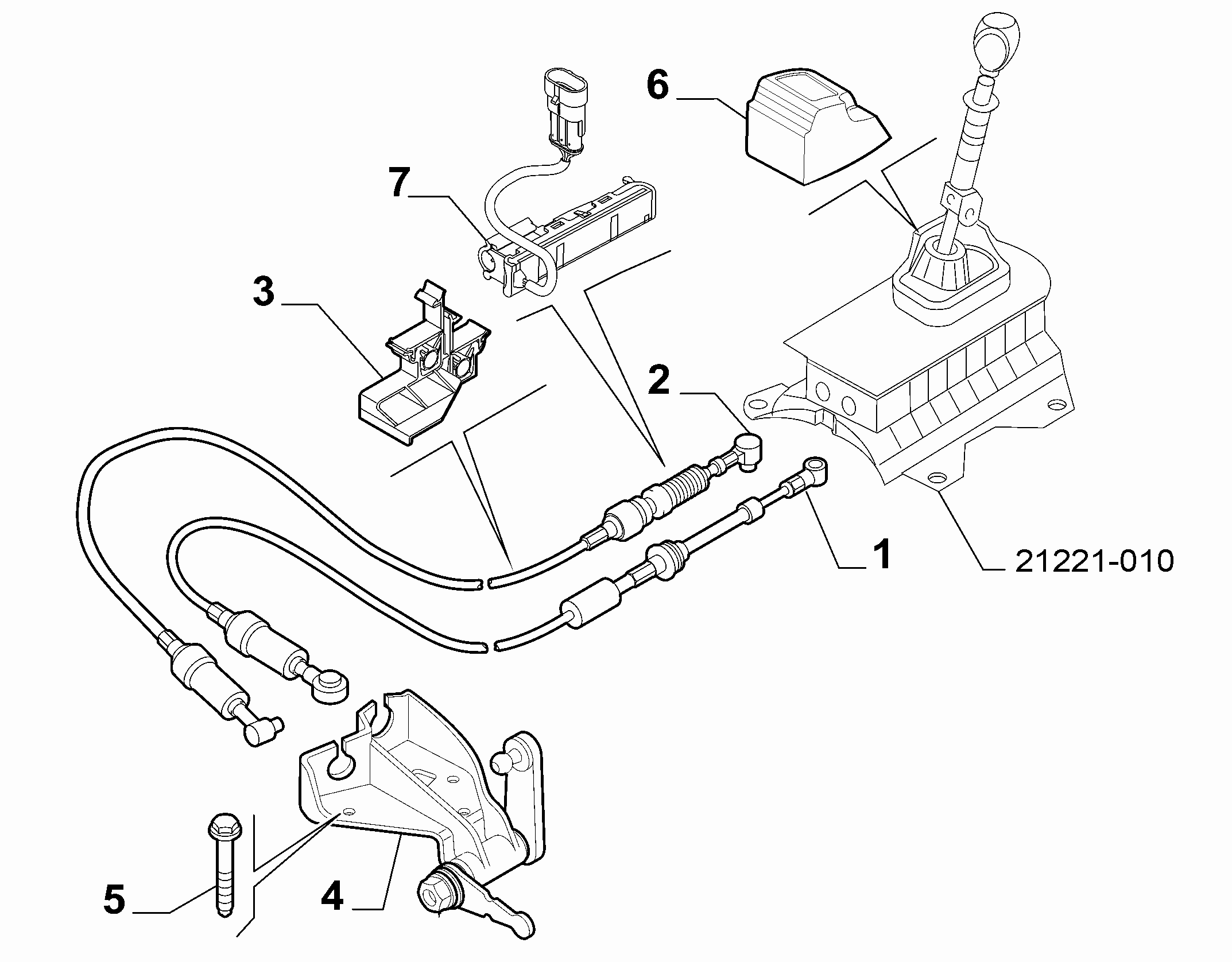 21221-020 GEAR STICK FLEX SHAFT