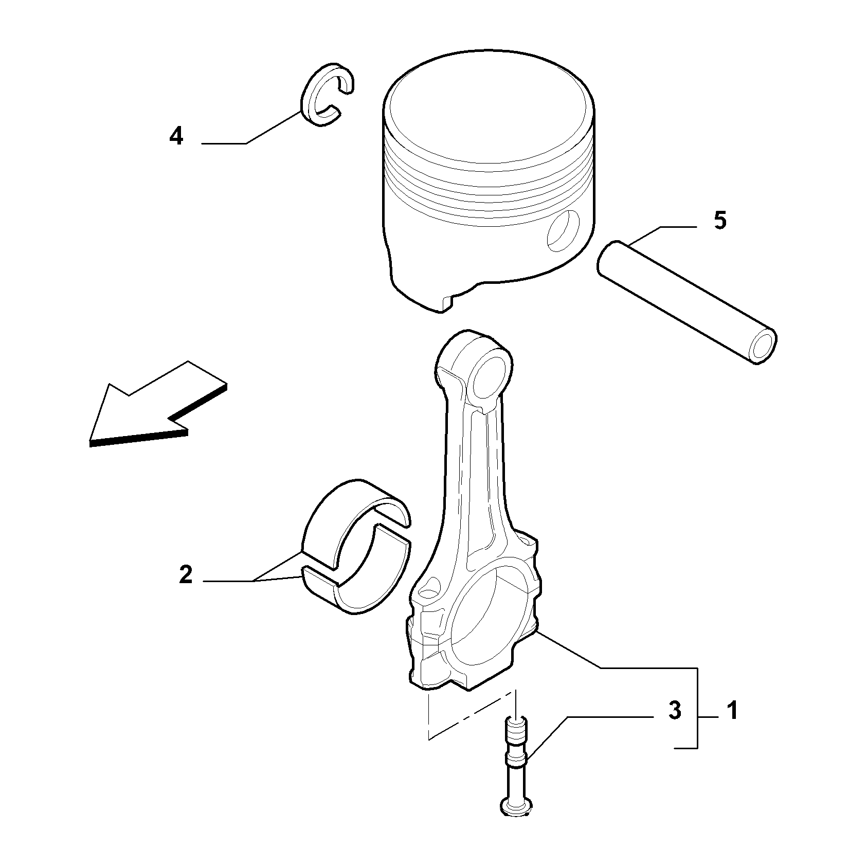 10105-010 COUPLING RODS AND HALF BEARINGS