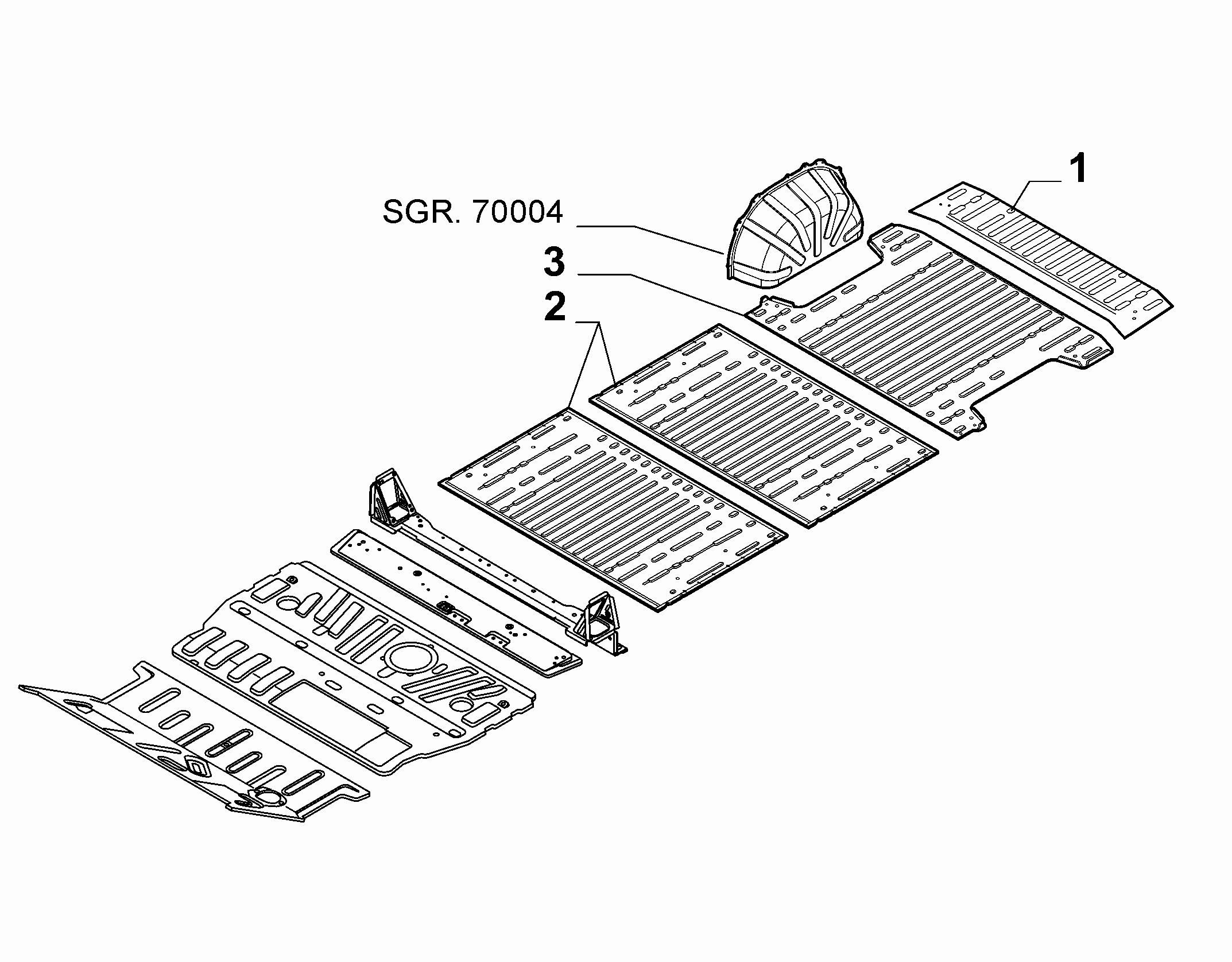 70006-020 REAR FLOOR PANEL