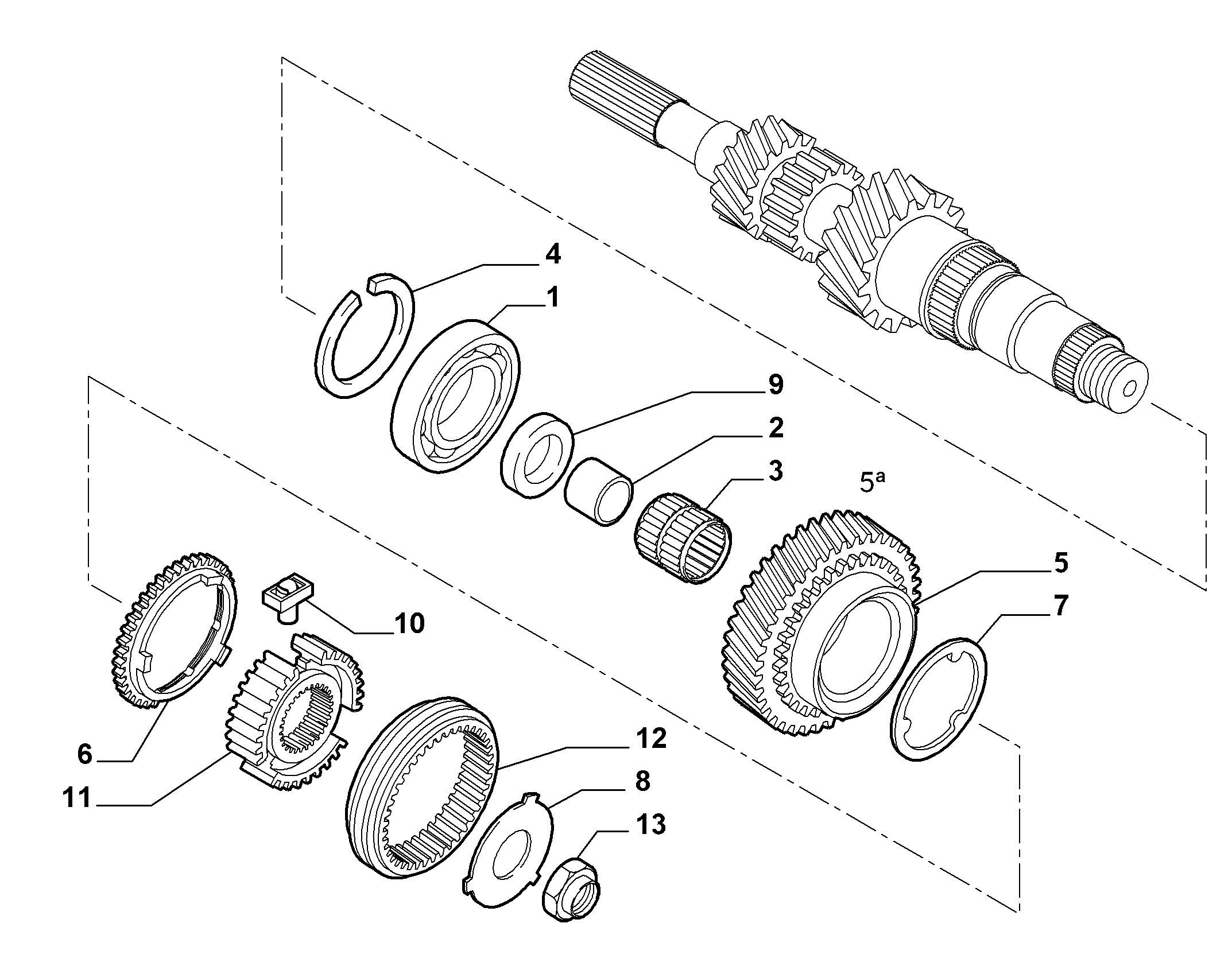 21215-025 ALTERNATIVE MANIFOLD GEAR SHAFT