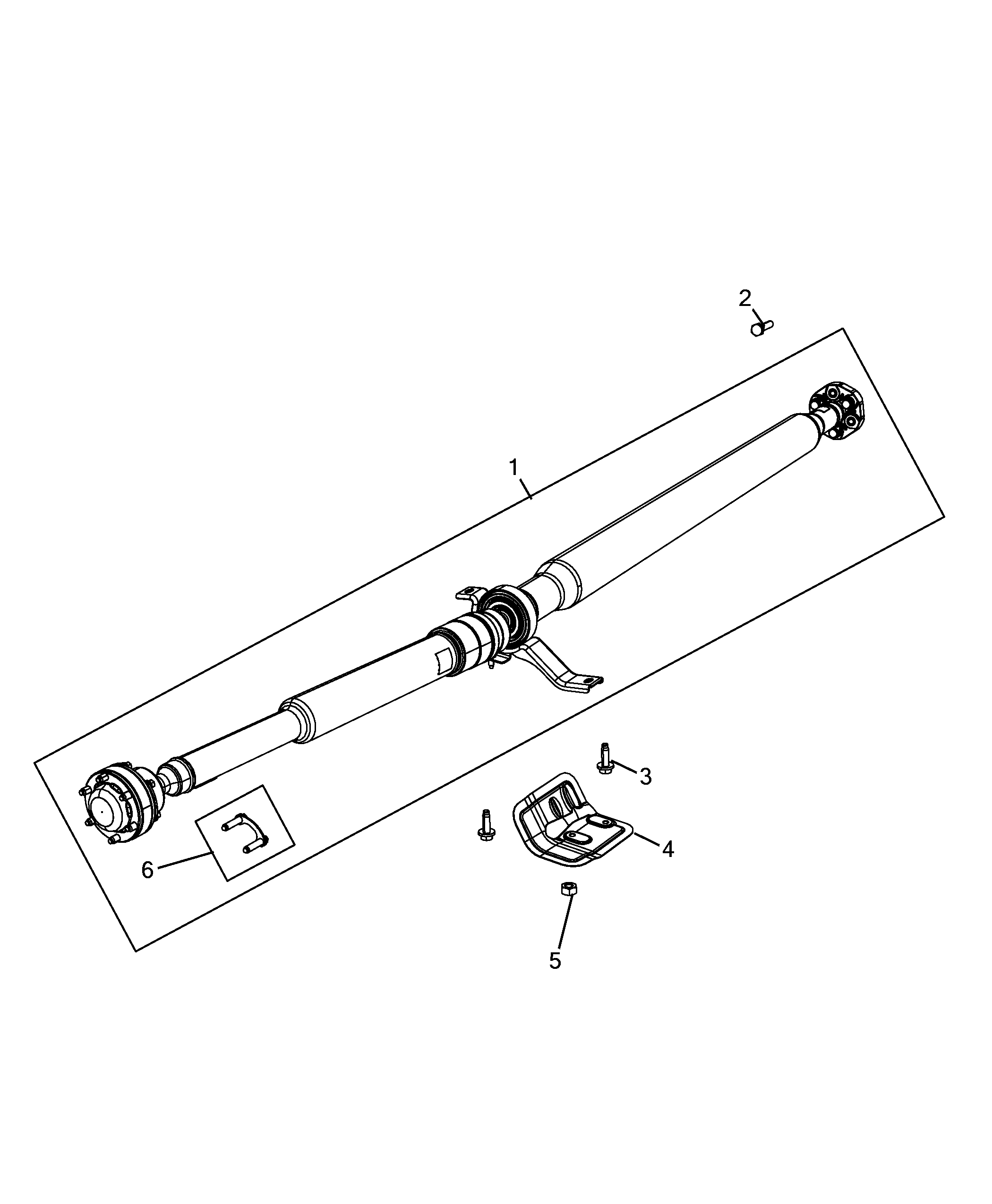 24301-010 FRONT OR REAR DIFFERENTIAL 4X4 PROPELLER SHAFT