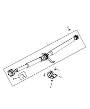 24301-010 FRONT OR REAR DIFFERENTIAL 4X4 PROPELLER SHAFT