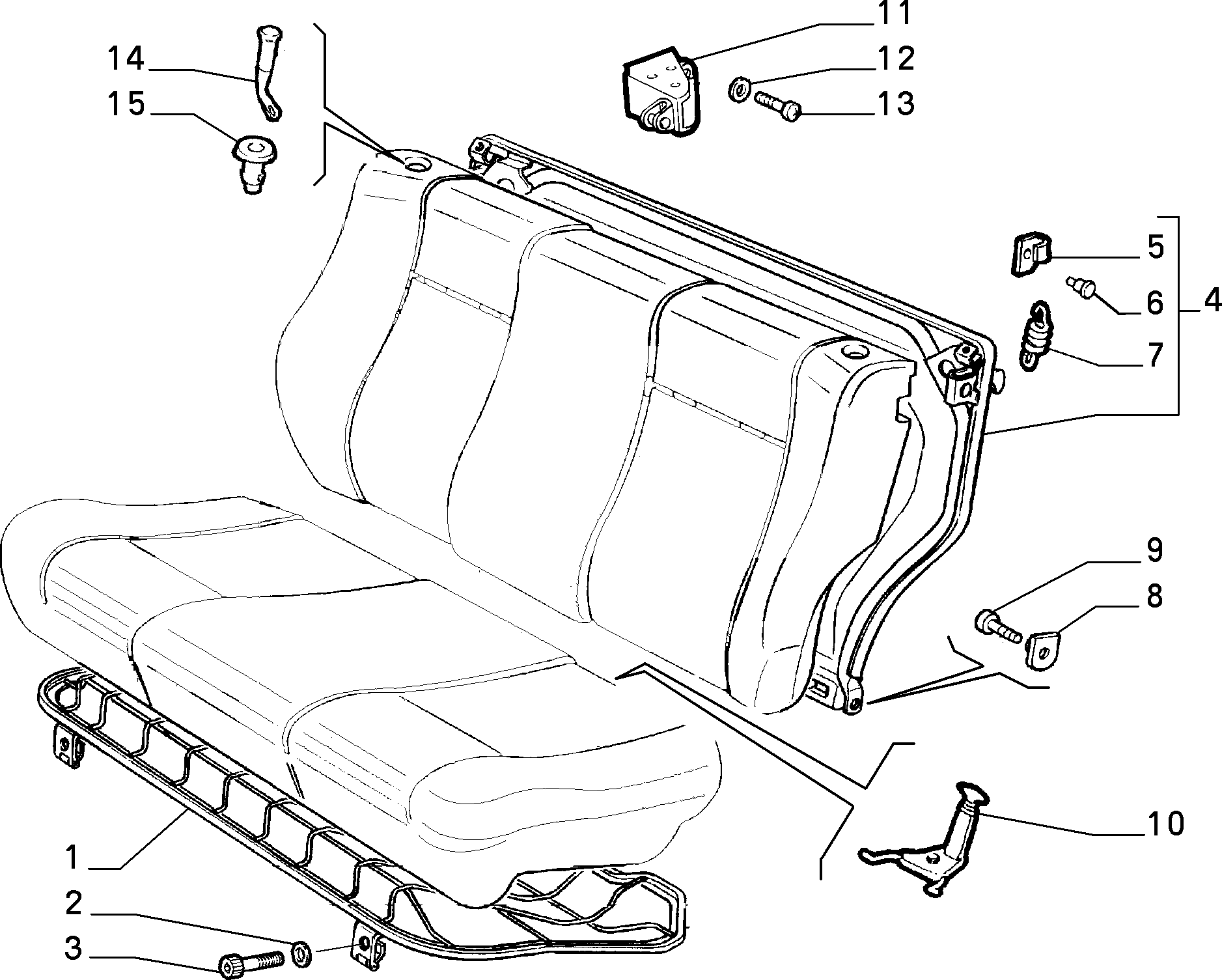 70613/00 REAR SEAT 