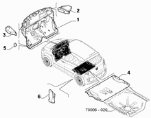 70522-020 PASSENGER COMPARTMENT INSULATION AND PADDING
