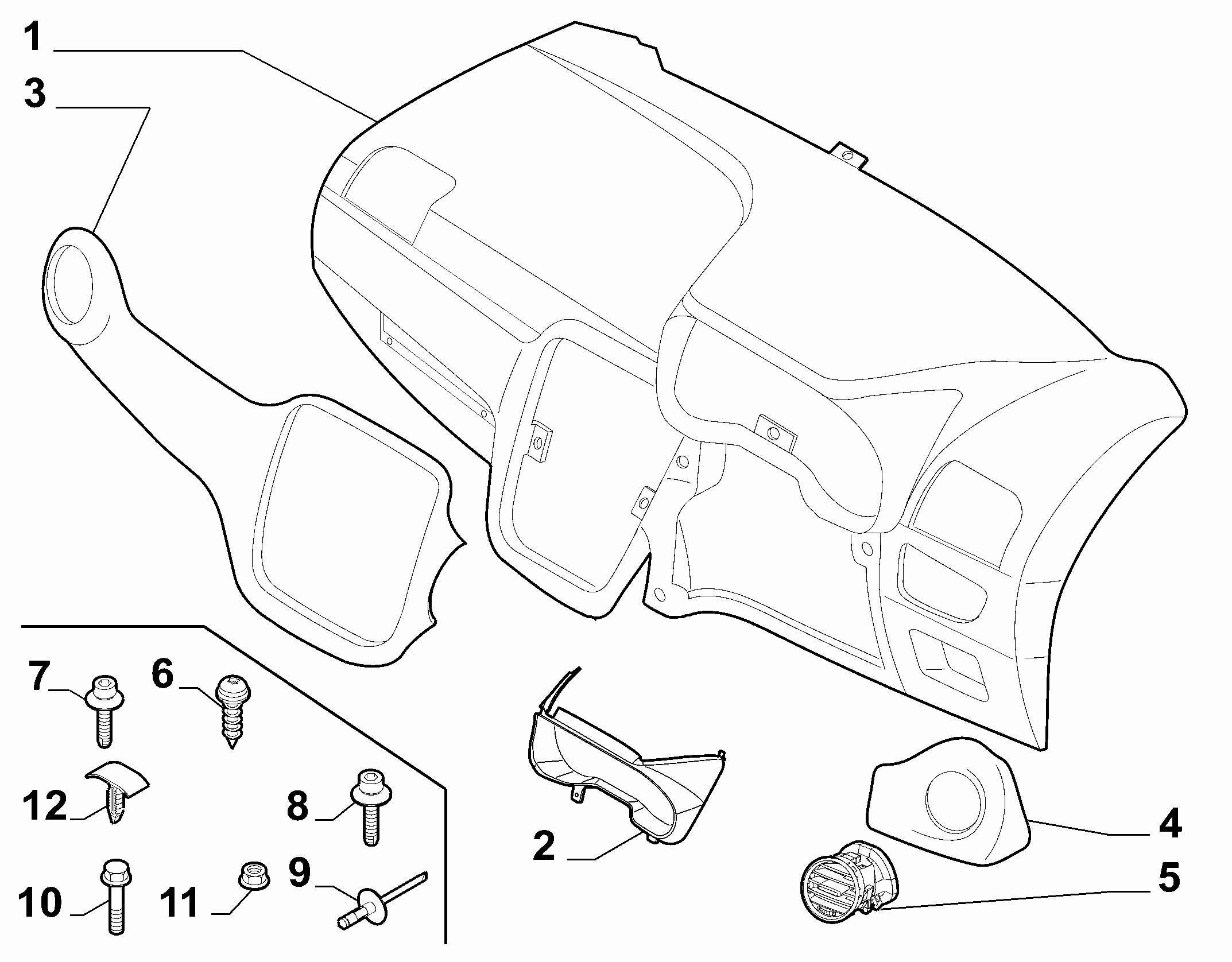 70502-010 DASHBOARD INSTRUMENT HOLDER