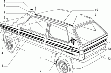 70712/00 НАРУЖНЫЕ НАКЛАДКИ И УПЛОТНИТЕЛИ 
