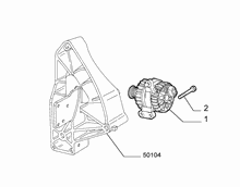 55301-010 ALTERNATOR AND MOUNTING