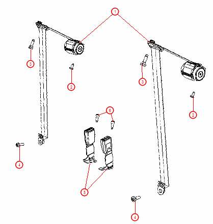 70527-020 REAR SEAT BELTS