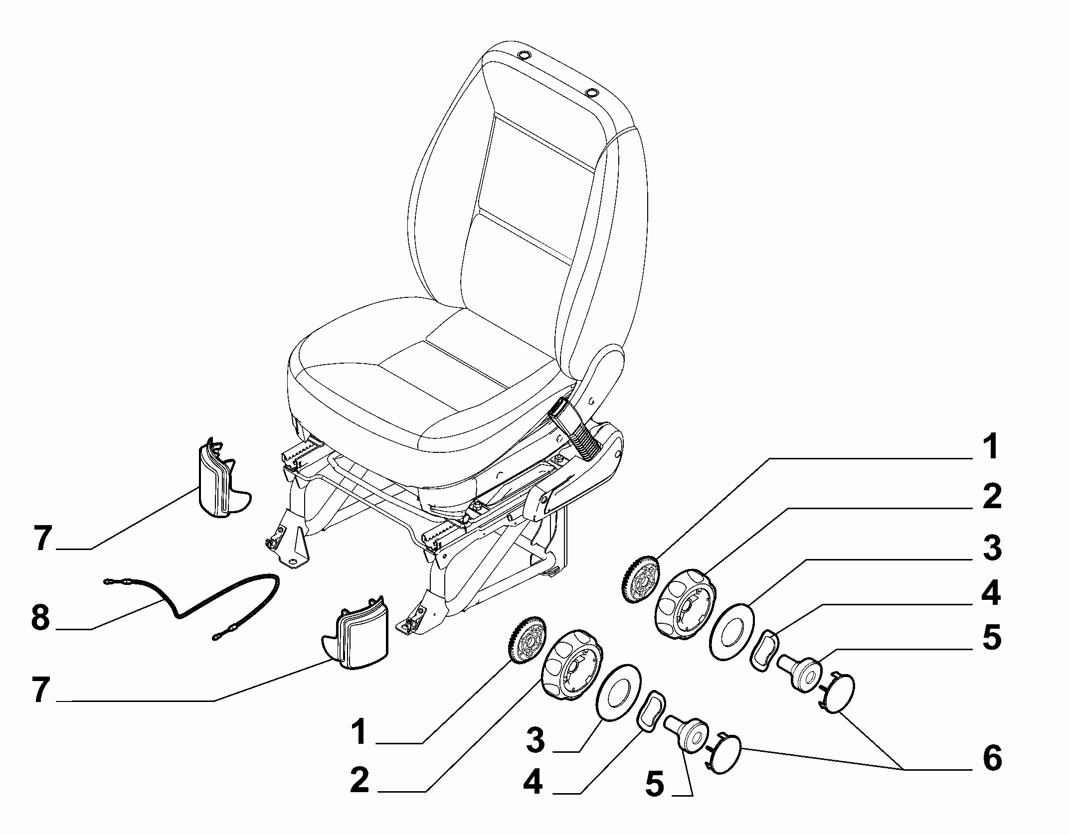 70601-030 FRONT SEAT ADJUSTMENT DEVICES