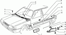 70712/00 НАРУЖНЫЕ НАКЛАДКИ И УПЛОТНИТЕЛИ 