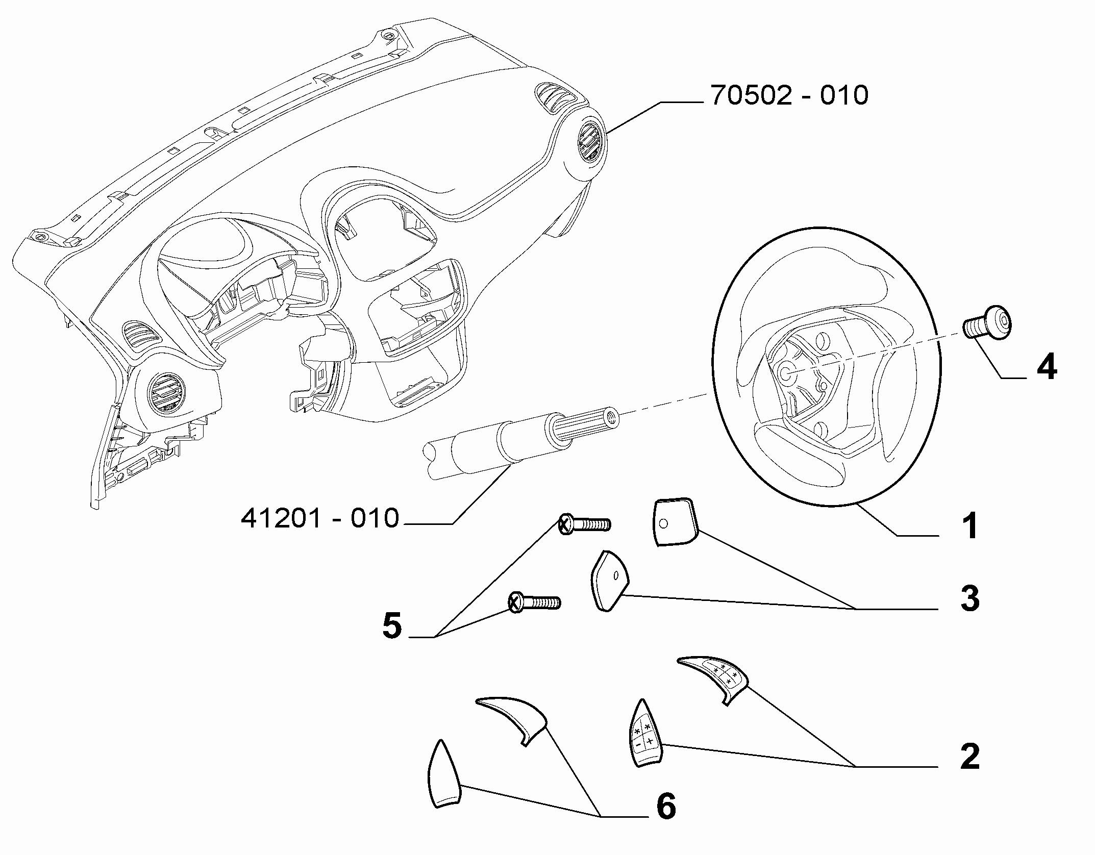 41201-010 STEERING WHEEL