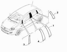 70712-050 OUTER SIDE MOULDINGS, PILLAR AREA