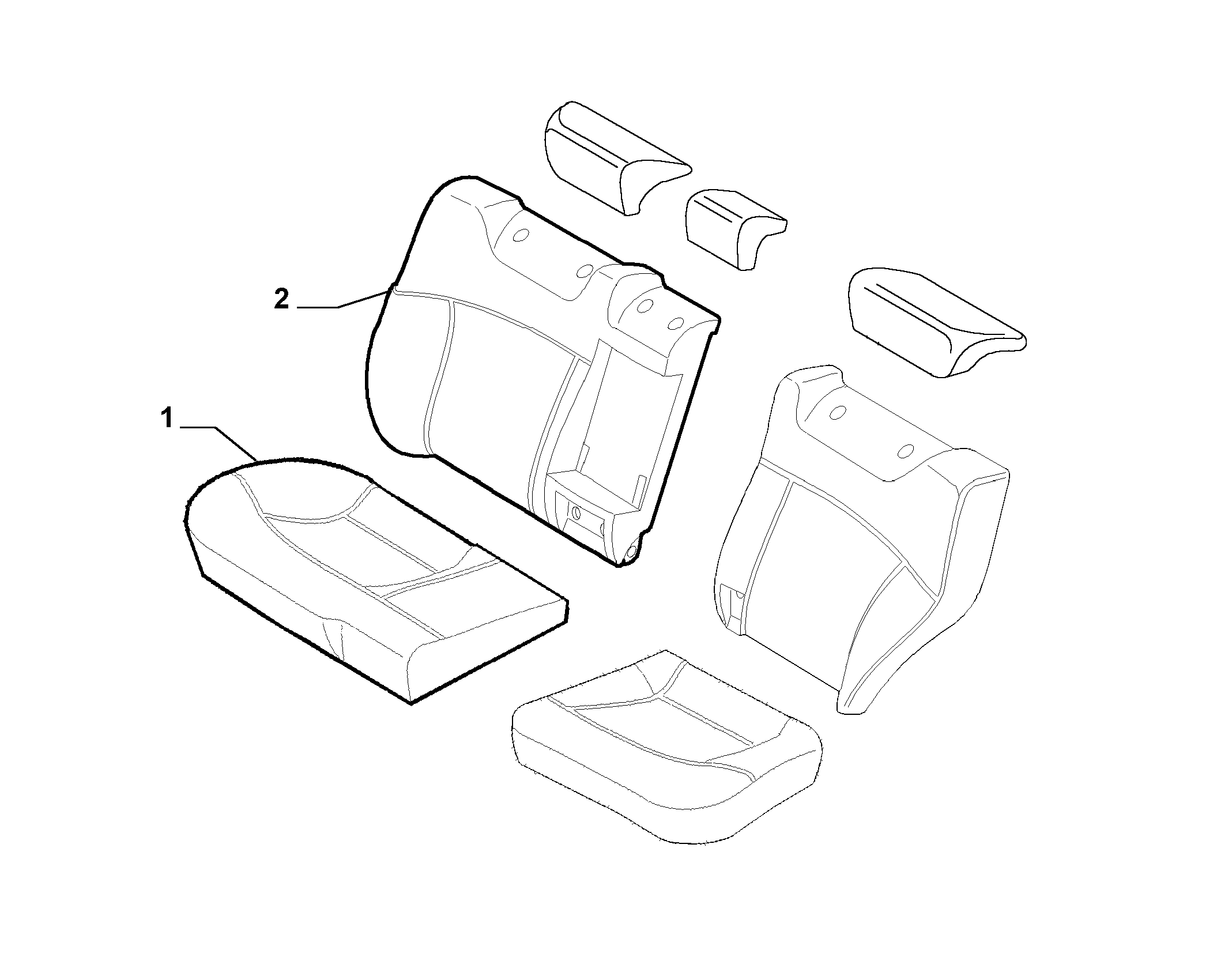 70615/05 REAR SEAT LINING