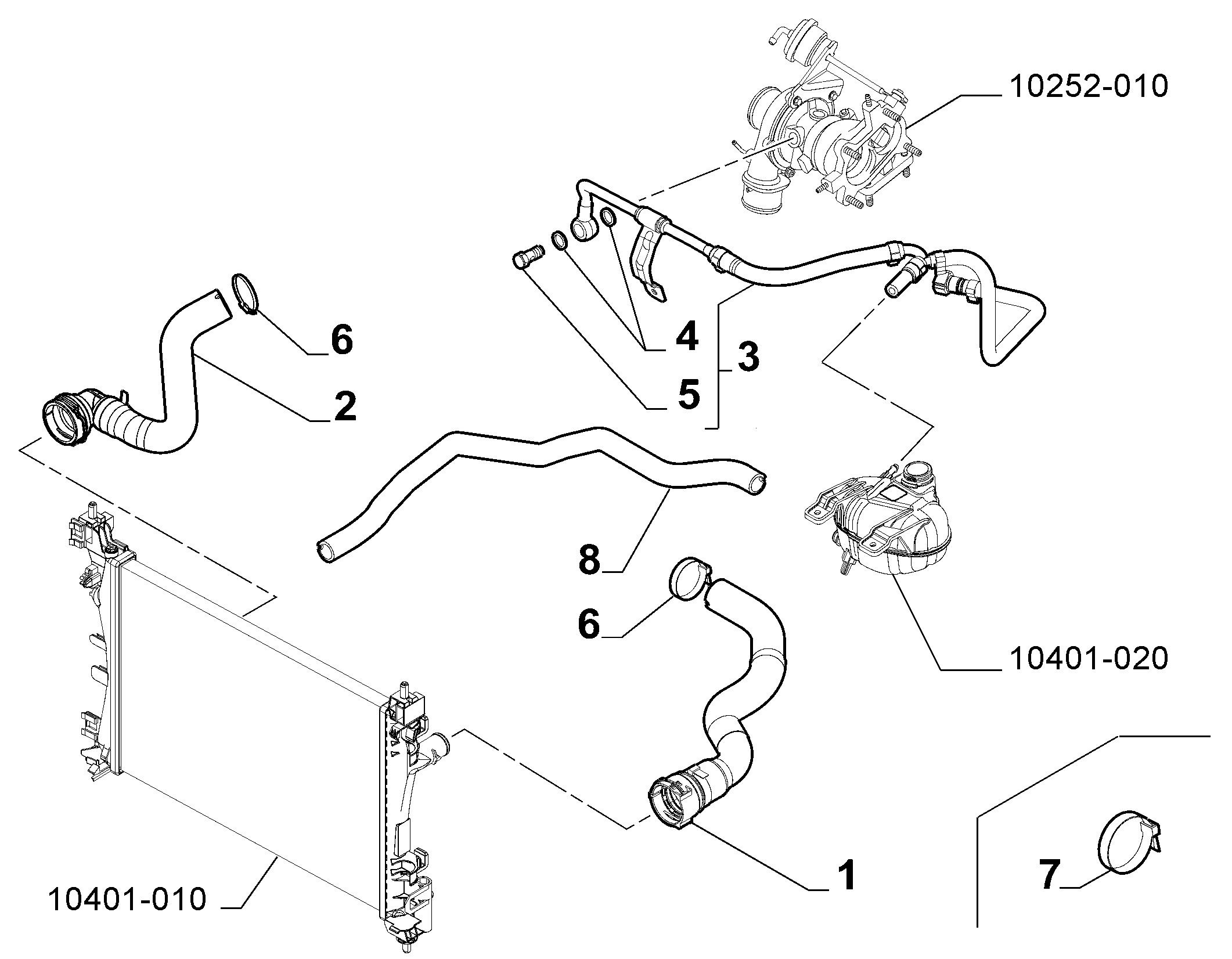 10401-030 RADIATOR PIPING