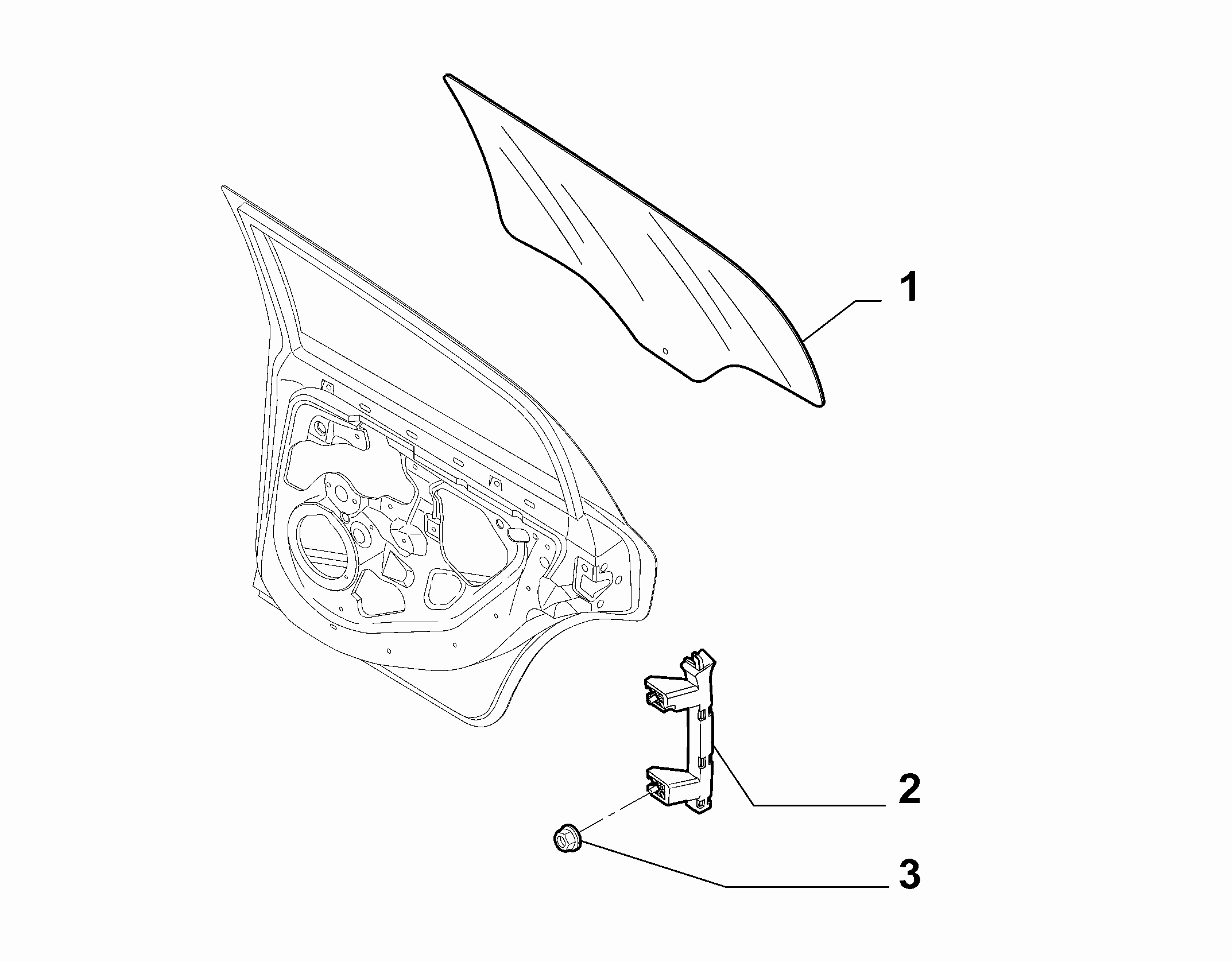 70136-030 REAR WINDOW AND CHANNEL RUNNER