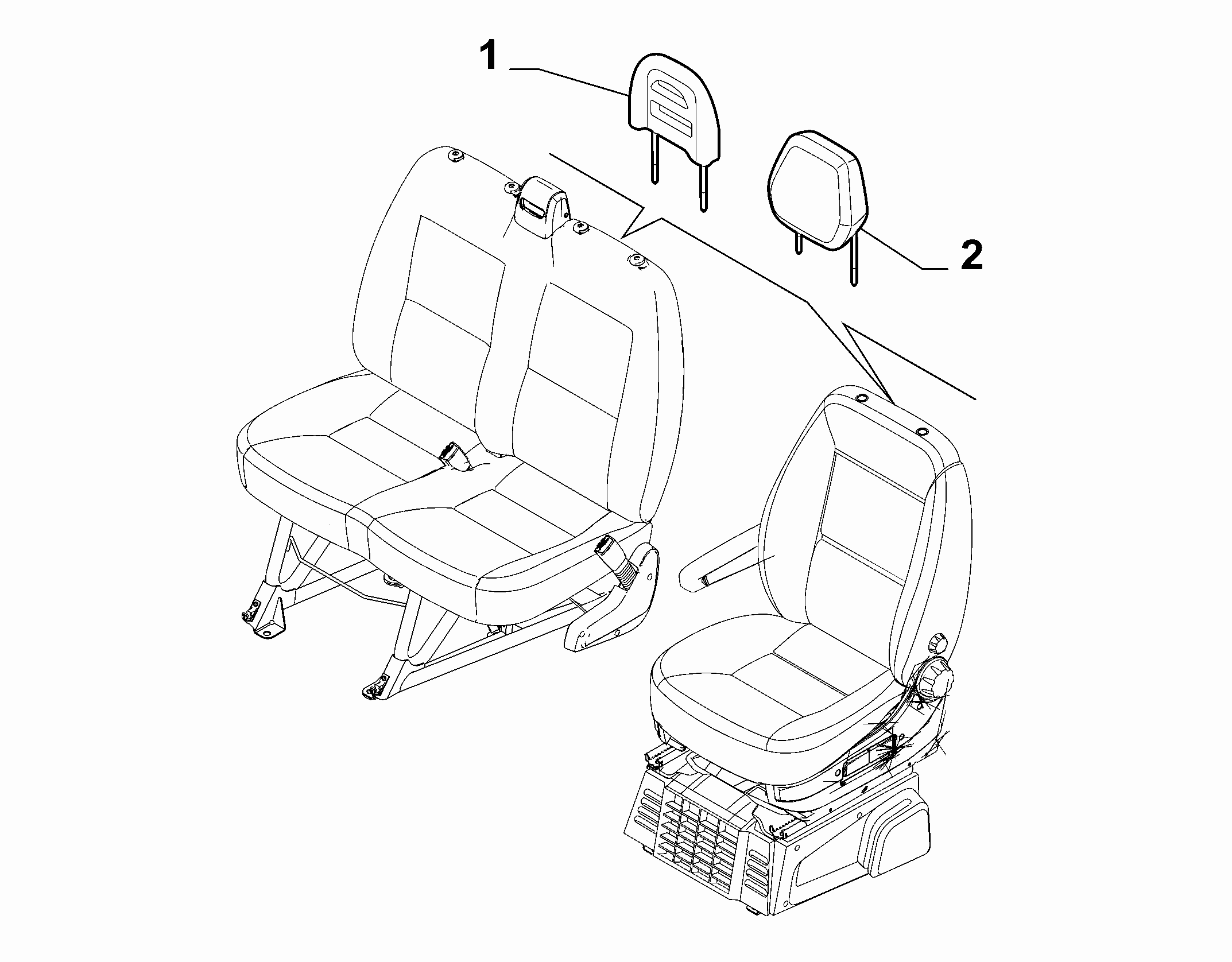 70606-030 COVERED FRONT SEAT HEADRESTS