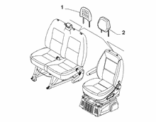 70606-030 COVERED FRONT SEAT HEADRESTS