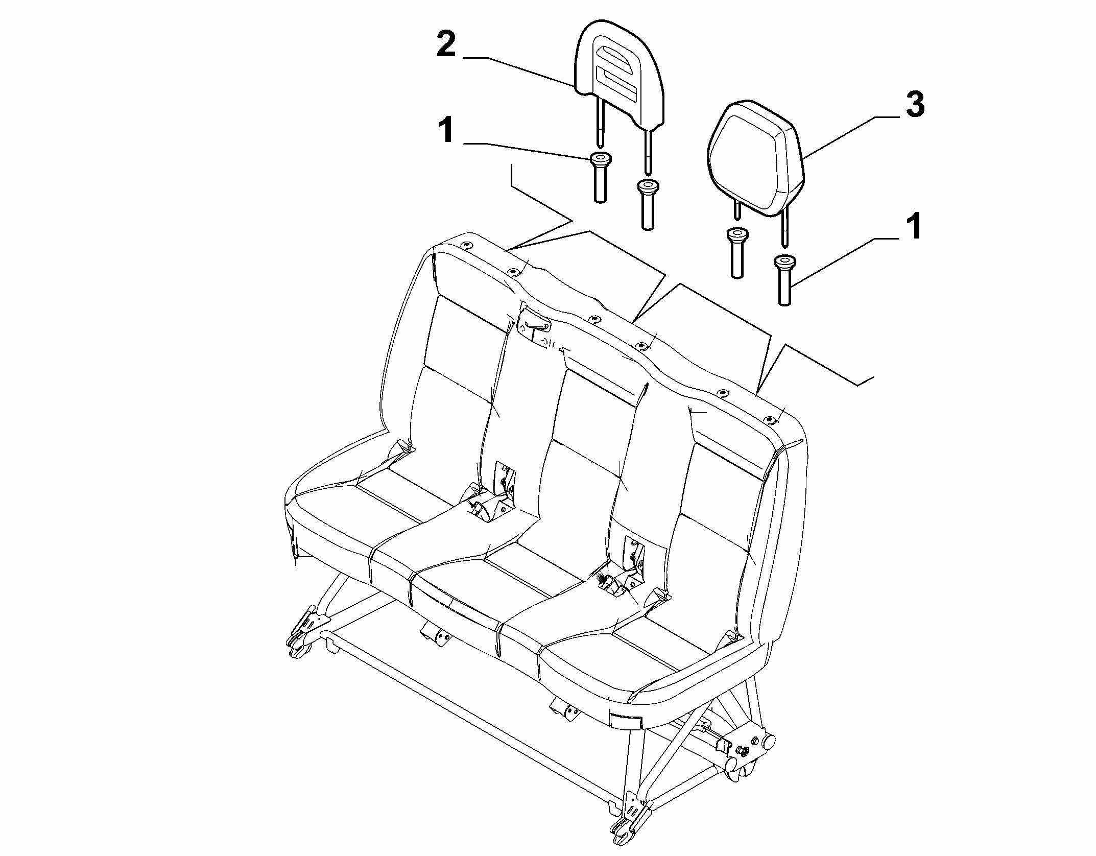 70613-050 REAR SEAT HEAD REST