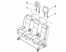 70613-050 REAR SEAT HEAD REST