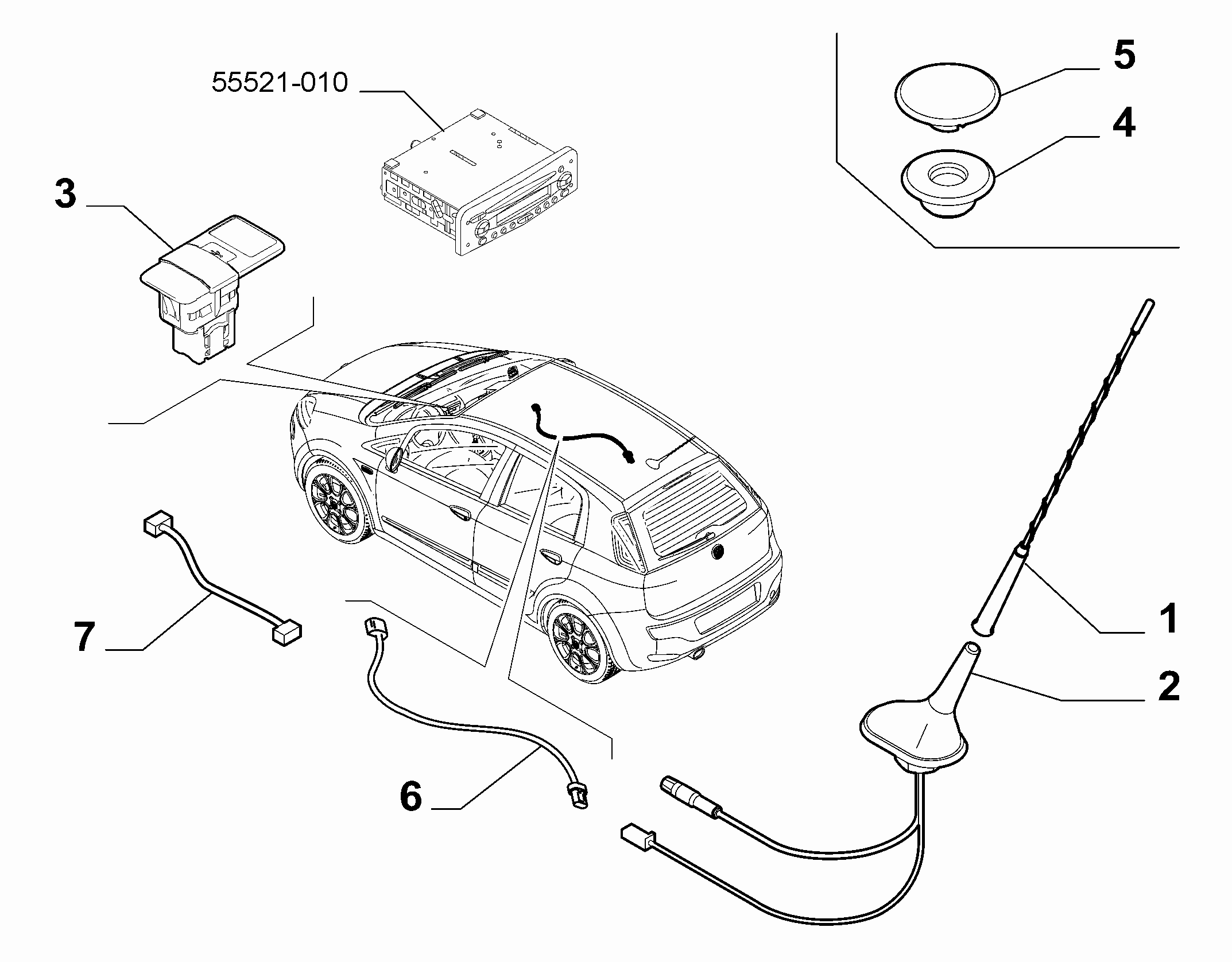 55521-030 AERIAL AND WIRING