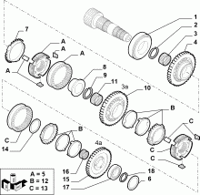 21215-034 SECONDARY UPPER MANIFOLD GEAR SHAFT