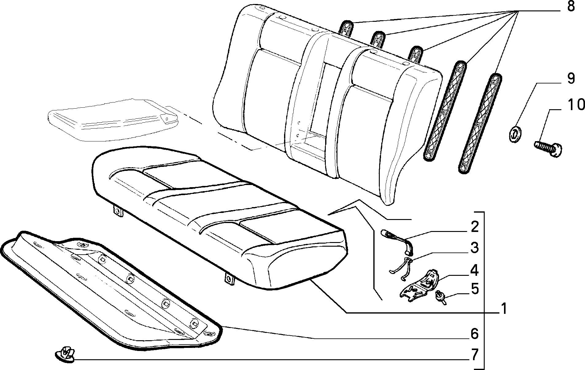 70613/00 REAR SEAT 