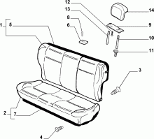 70613/00 REAR SEAT