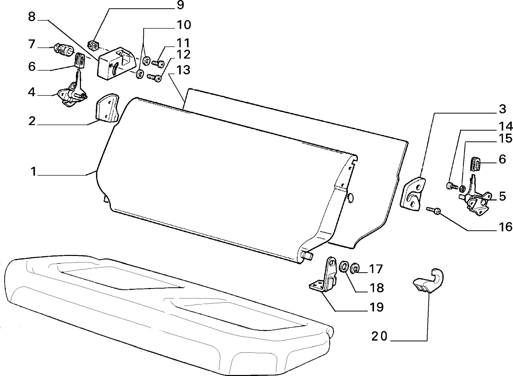 70613/00 REAR SEAT 
