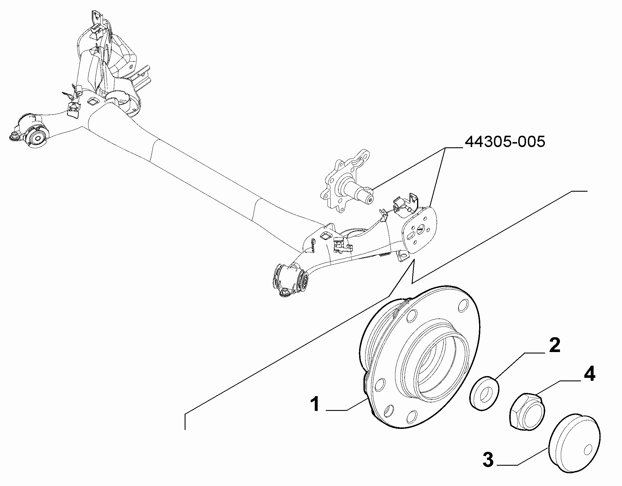 44321-010 REAR FUSE AND HUB