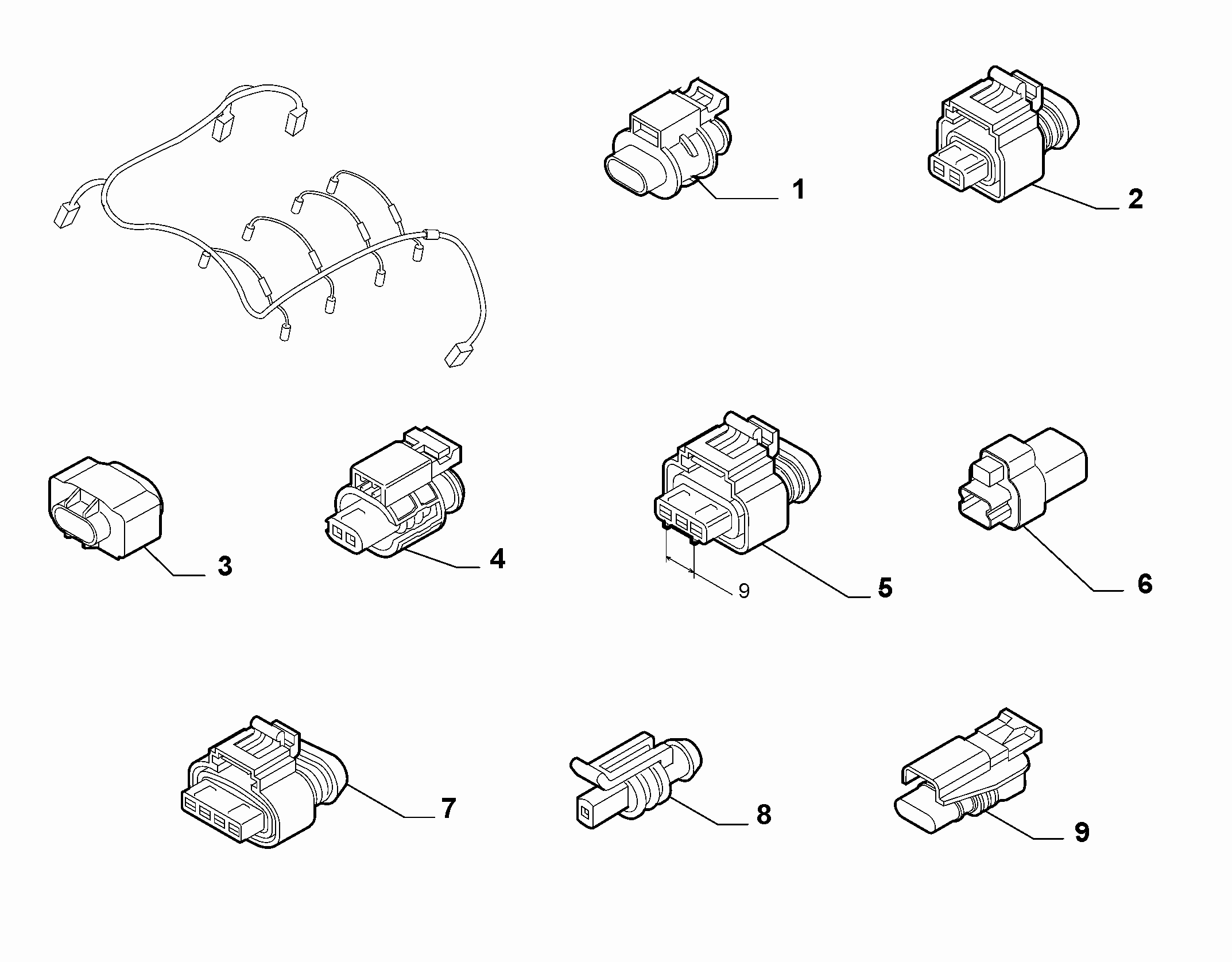 10226-060 ENGINE HARNESS CONNECTORS