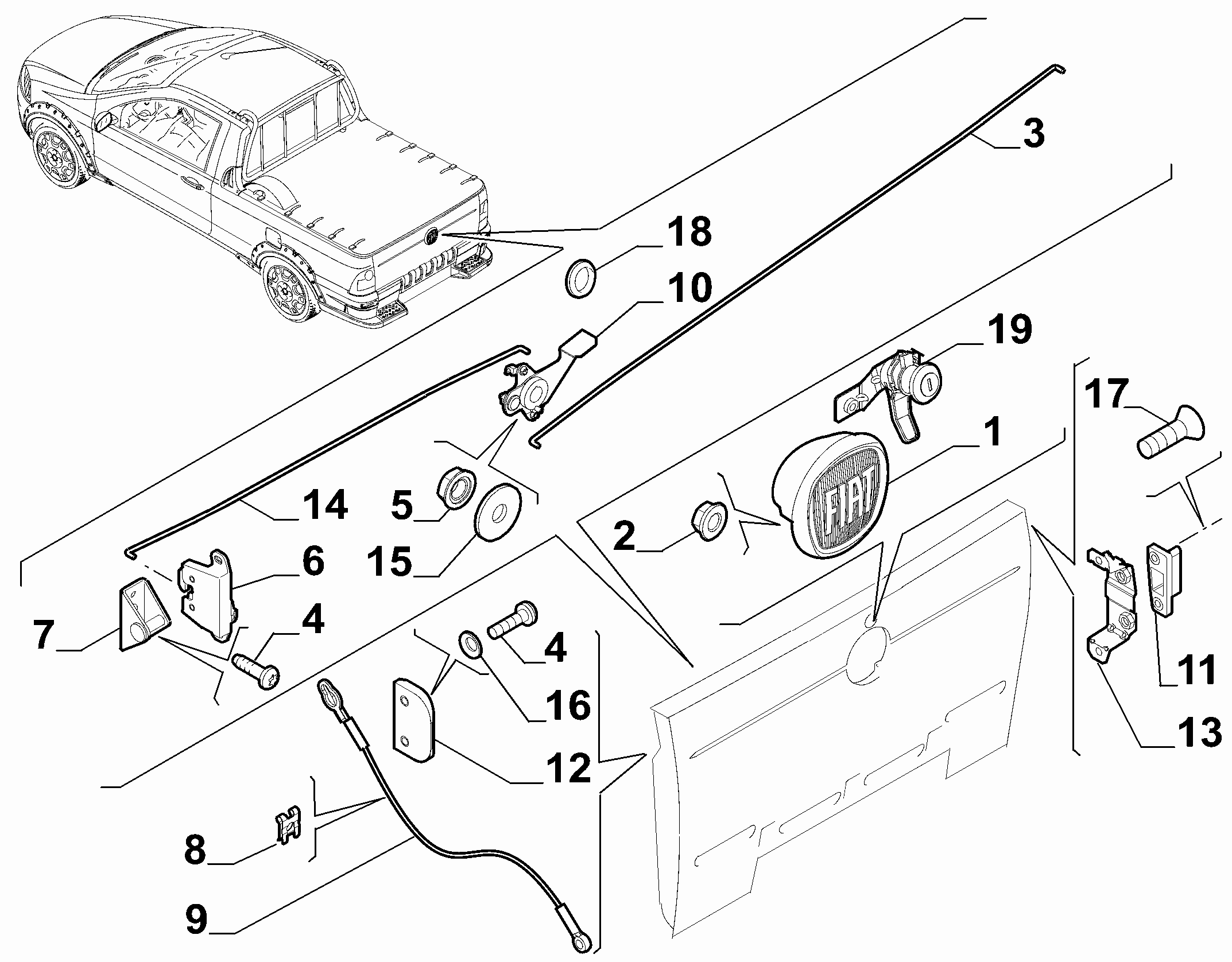70148-020 BONNET LOCK