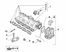 10255-010 INTAKE MANIFOLD AND BUTTERFLY CLIPS