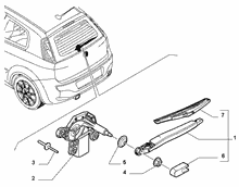 55514-020 REAR WIPERS - ARM, BRUSHES AND MOTOR